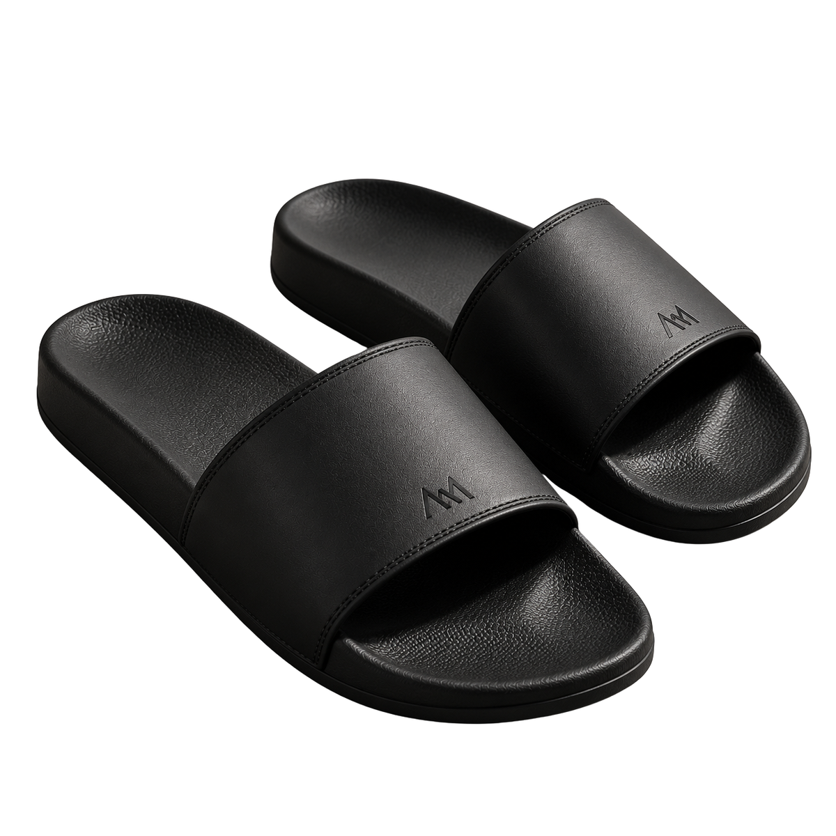 Premium Cushioned Slide Sandals – Black