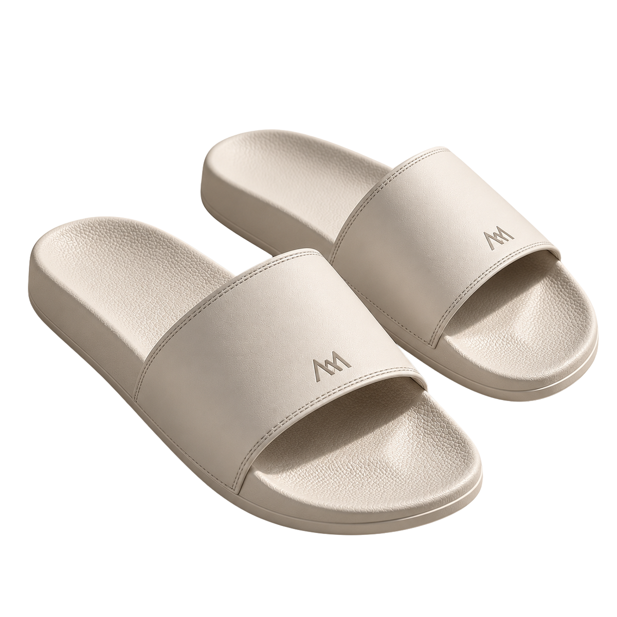 Premium Cushioned Slide Sandals – Ivory