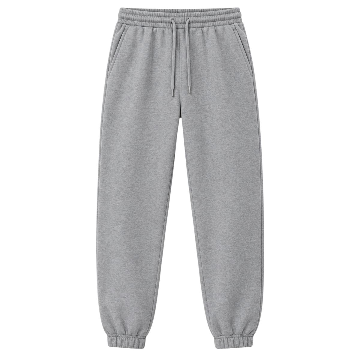Premium Cotton Fleece Jogger Trousers – Heather Grey