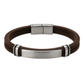 Premium Suede & Stainless Steel Bracelet – Chocolate Brown